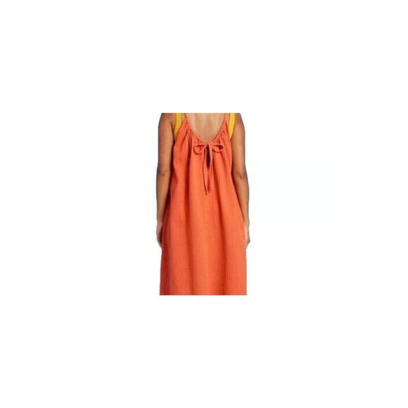 Kona Sol - Women's Midi Cover up Dress  rust pumpkin orange SIZE L-XL ( 12-18) - Picture 6 of 9